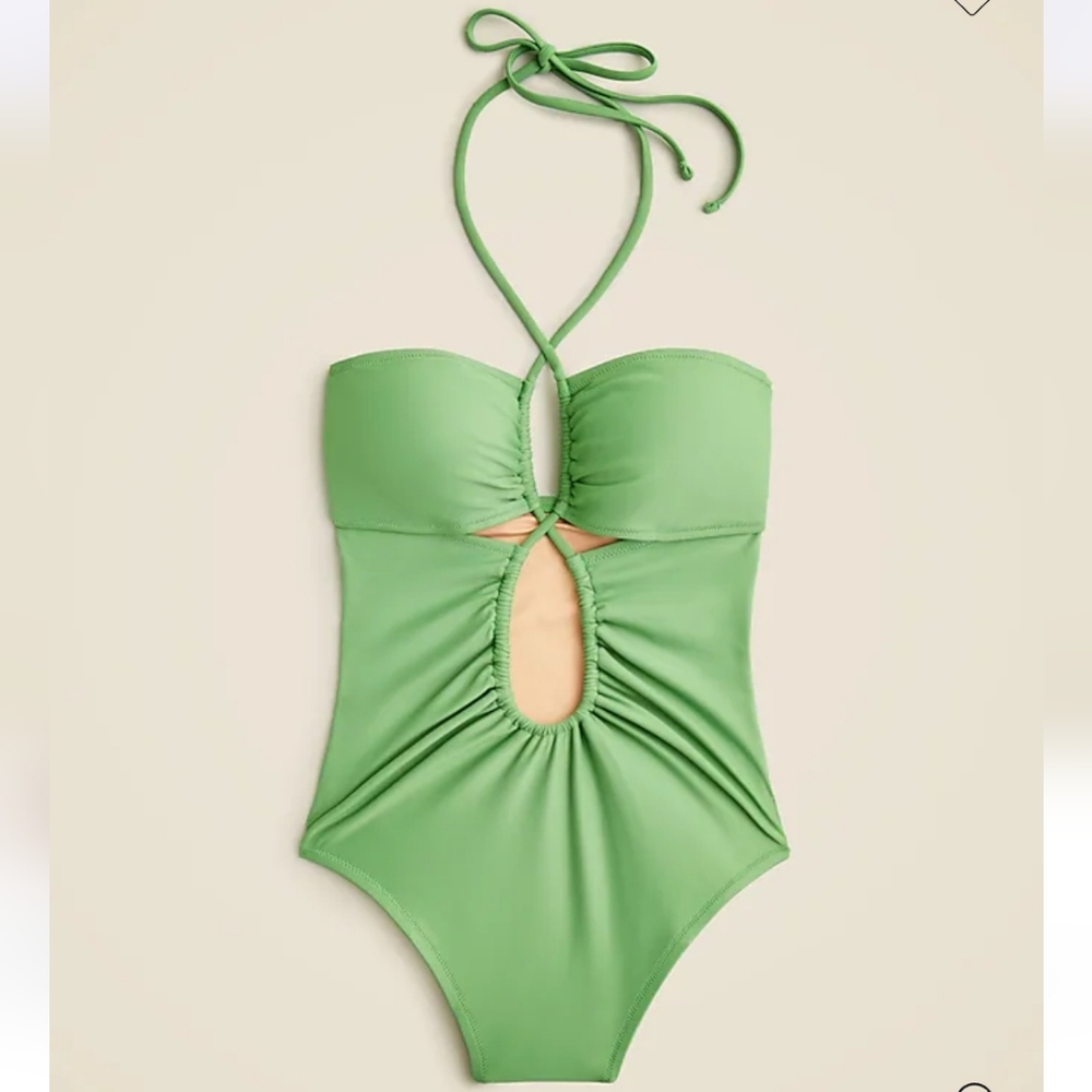 Jcrew Cutout Halter One-Piece Swimsuit